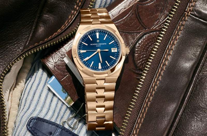 VACHERON CONSTANTIN Overseas Self-Winding 江詩丹頓2020新作!Vacheron Constantin Overseas自動上鏈腕表帶來典雅粉紅金X藍面設(shè)定-復(fù)刻表