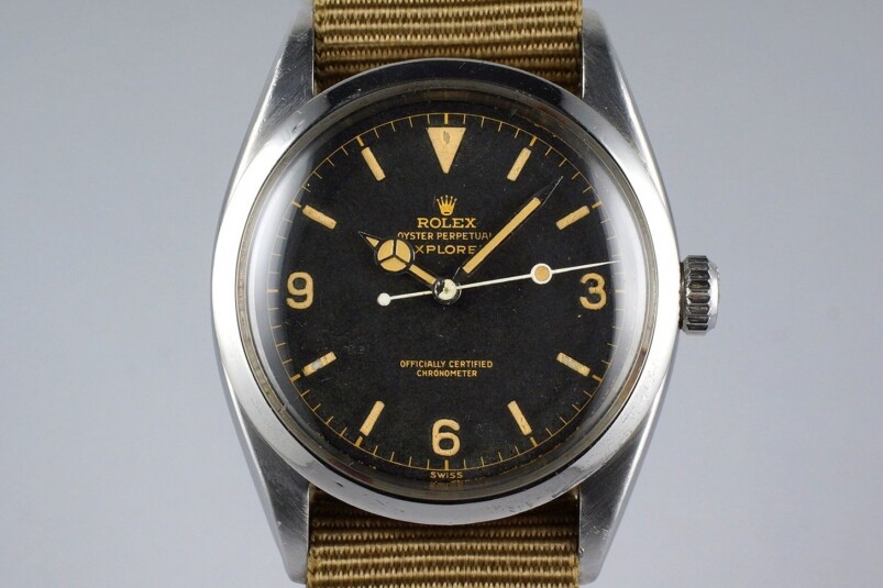 1955年推出的6610,表面改為gilt dial(俗稱「嚦架面」),是舊裝勞力士迷的至愛。 而在60 回顧Rolex Explorer歷史|369豈止是勞力士入門表!-復刻表