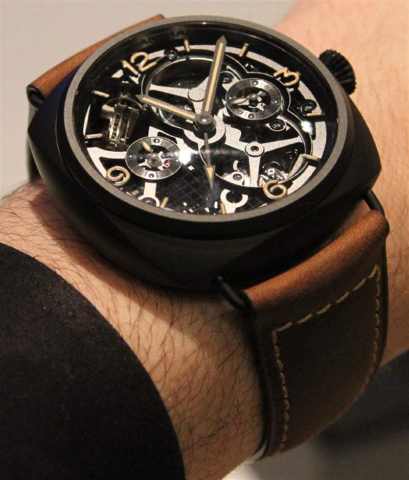 PAM 348 wrist SBF(原VS)沛納海348Radiomir陀飛輪GMT陶瓷48毫米腕表-復刻表