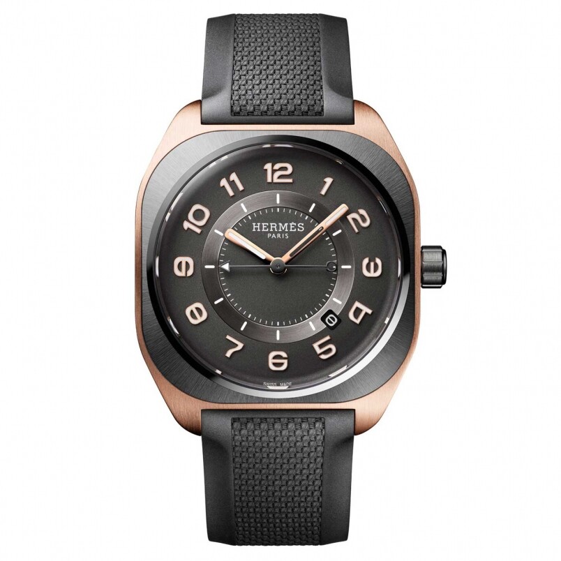 Hermès H08腕表|玫瑰金配鈦金屬交織出現代低調奢華風格 Hermès H08腕表|玫瑰金配鈦金屬交織出現代低調奢華風格-復刻表
