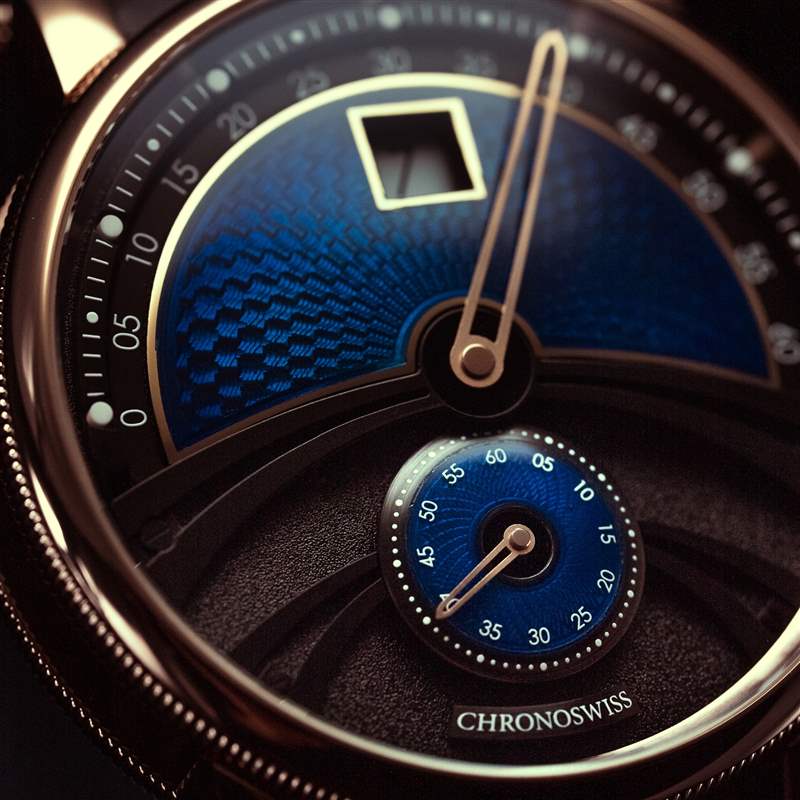 Chronoswiss推出Delphis Oracle數(shù)字跳時腕表:藍色琺瑯與璣鏤工藝-復刻表