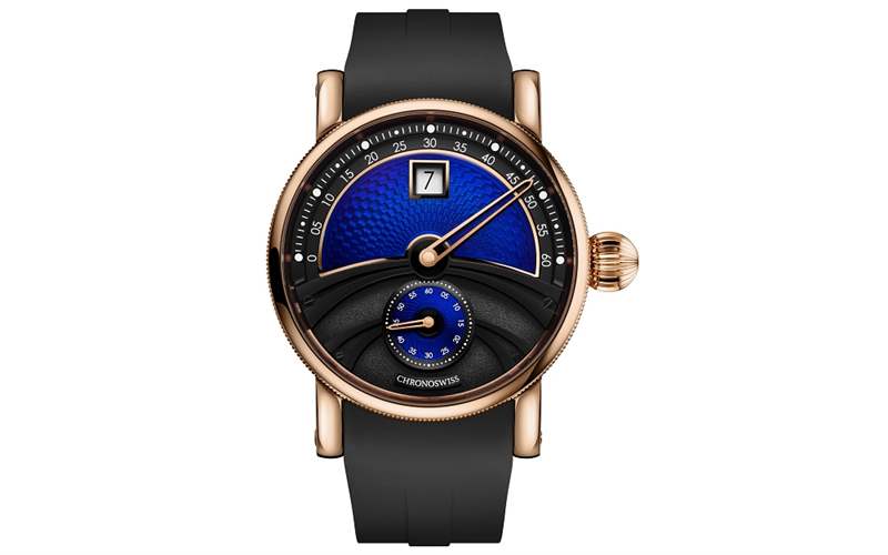 Chronoswiss推出Delphis Oracle數(shù)字跳時腕表:藍色琺瑯與璣鏤工藝-復刻表
