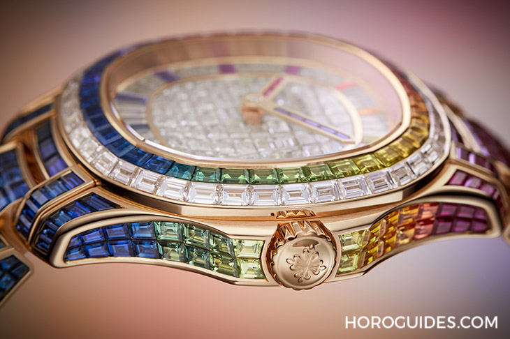 PATEK PHILIPPE - Ladies First！ 百達(dá)翡麗最新Aquanaut Luce「彩虹」三問(wèn)表與Nautilus織紋復(fù)合表帶